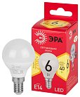 Лампочка светодиодная ЭРА LED P45-6W-827-E14 R