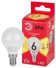 Лампочка светодиодная ЭРА LED P45-6W-827-E14 R