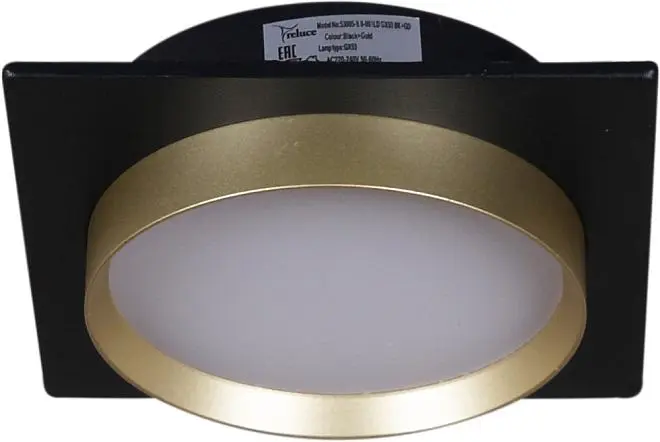 Точечный светильник Reluce 53005-9.0-001LD GX53 BK+GD Точечный светильник Reluce 53005-9.0-001LD GX53 BK+GD