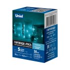 Гирлянда Uniel ULD-S0500-050/SCB/2AA ICE BLUE IP20 DEW