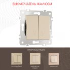 Выключатель жалюзи, 10A 250V Arte Milano 203.38-2.shampan am