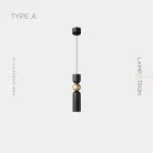 Подвесной светильник NIORD Тип A. Цвет Черный + Латунь Lampatron 7246-19904