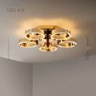 Потолочная люстра SELLIF D CH 5 ламп. Цвет Латунь Lampatron 3624-19243