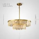 Кольцевые люстры и светильники CAPELLA CH Два кольца. 85 + 105 см Lampatron 6386-17172