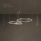 Кольцевые люстры и светильники CRUISE BLACK LUX Три кольца. 40 + 60 + 80 см Lampatron cruise-black-lux-3-m 5748-15125
