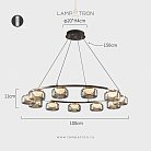 Кольцевые люстры и светильники MAYER RING 11 плафонов Lampatron 8379-22936