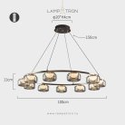 Кольцевые люстры и светильники MAYER RING 11 плафонов Lampatron 8379-22936
