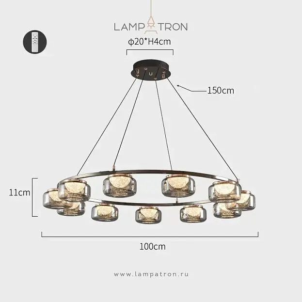 Кольцевые люстры и светильники MAYER RING 11 плафонов Lampatron 8379-22936 Кольцевые люстры и светильники MAYER RING 11 плафонов Lampatron 8379-22936