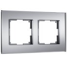 Рамка на 2 поста (серебряный, стекло soft-touch) Werkel W0023106 Senso a064569