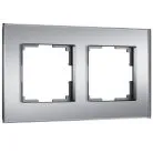 Рамка на 2 поста (серебряный, стекло soft-touch) Werkel W0023106 Senso a064569