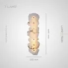 Бра MARBLE ROUGH WALL 7 ламп Lampatron f-marble-rough-wall-7-warm 9096-25902