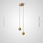 Готовая комбинация светильников ORVAR DUO Цвет Латунь Lampatron orvar-duo-brass 7083-19430