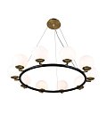 Подвесная люстра Lumina Deco LDP 6032-10 BK+MD Modica