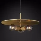 Люстра Rh Utilitaire Disk Triple Pendant Brass 123646-22 ImperiumLoft