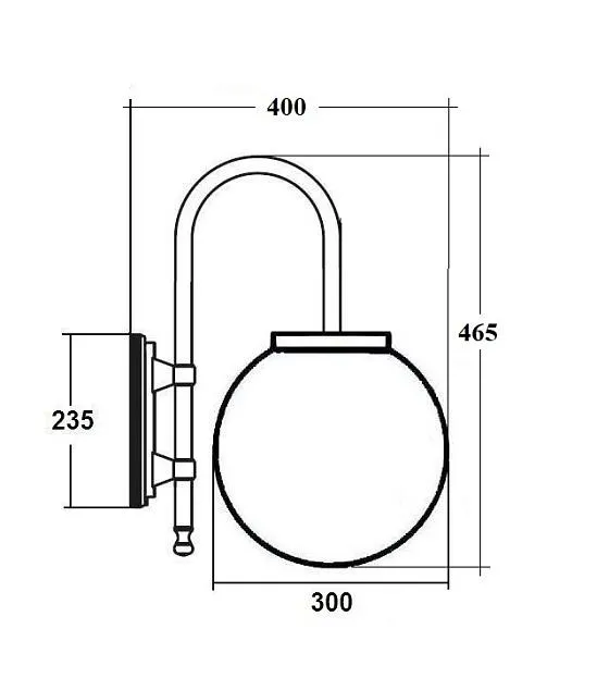 Настенный светильник уличный Oasis Light 88202L/10A Bl GLOBO L