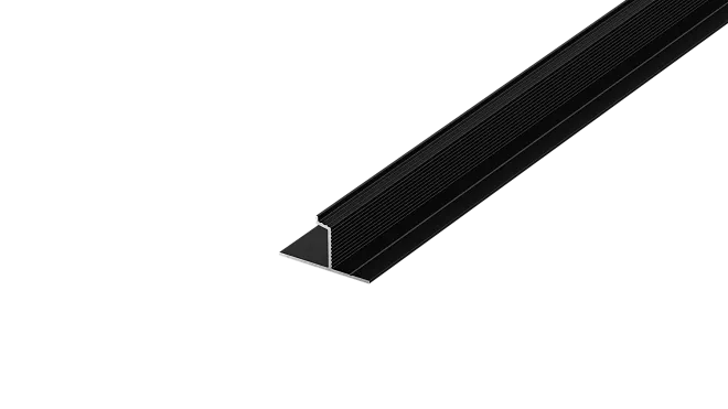 Алюм. профиль под ГКЛ 12,5мм, стена/пол, 13,7х25,8х2000мм. Без матового экрана. черный Donel DN18FW1426B2 DN18