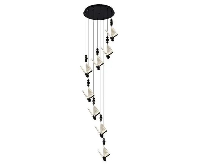 Подвес Баттерфляй черный Led 8*6W Kink Light 08444-8A,19 Подвес Баттерфляй черный Led 8*6W Kink Light 08444-8A,19