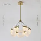 Люстра VENZEL CH 6 ламп Lampatron f-venzel-ch-6 8122-22224