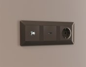 Комплект механизма TV розетки SAT 5-2400MHz 3.5dB ALFA Темная бронза матовый Volt MA643050 QUANT