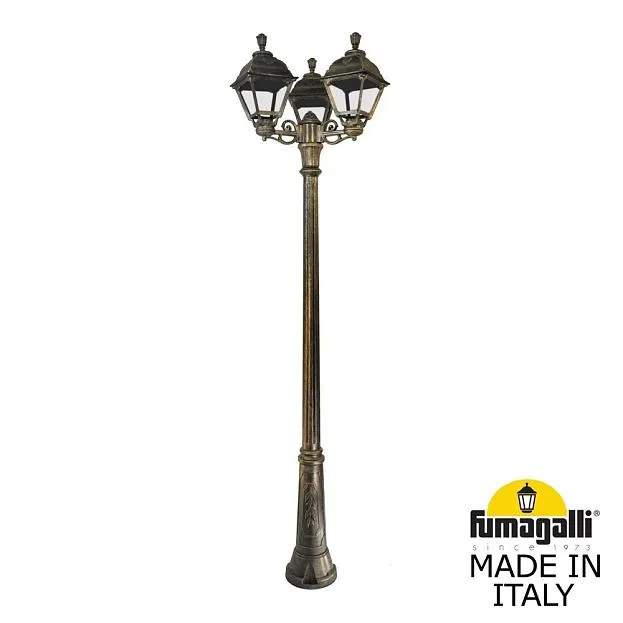 Садово-парковый фонарь FUMAGALLI RICU BISSO/CEFA 3L U23.157.S30.BXE27 Античная бронза