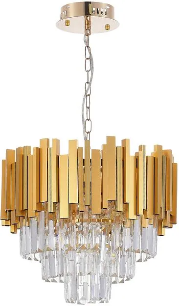 Подвесная каскадная люстра Natali Kovaltseva BELLEZZA 81427/5C GOLD