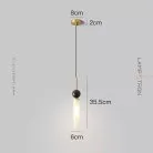 Подвесной светильник STENLY ONE Цвет: Латунь + Черный Lampatron stenly-one-brass-black 8161-23107