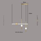 Подвесной светильник WAND COMBO 3 подвеса. Цвет латунь Lampatron wand-combo-3-brass 8627-24096