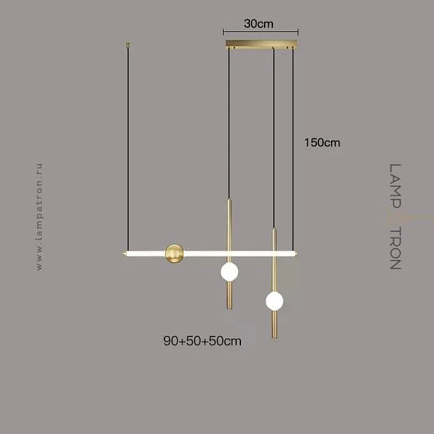 Подвесной светильник WAND COMBO 3 подвеса. Цвет латунь Lampatron wand-combo-3-brass 8627-24096 Подвесной светильник WAND COMBO 3 подвеса. Цвет латунь Lampatron wand-combo-3-brass 8627-24096