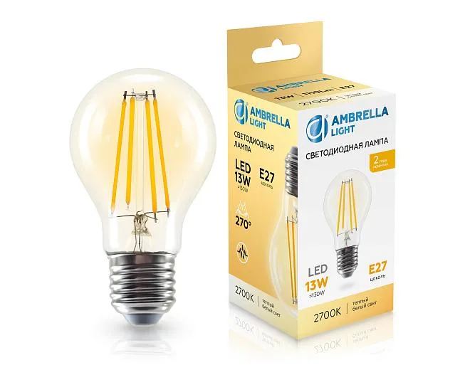 Светодиодная лампа Лон A60 13W 2700K Ambrella light 601313