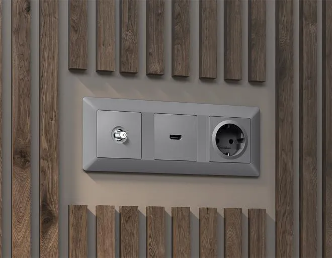 Комплект механизма TV розетки SAT 5-2400MHz 3.5dB ALFA Сталь матовый Volt MA513050 QUANT Комплект механизма TV розетки SAT 5-2400MHz 3.5dB ALFA Сталь матовый Volt MA513050 QUANT