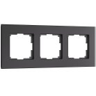 Рамка на 3 поста (черный, стекло soft-touch) Werkel W0033108 Senso a064574