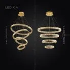 Кольцевые люстры и светильники BERTOLDA B CAS Четыре кольца. 30 + 50 + 70 + 90 см Lampatron 6524-17753