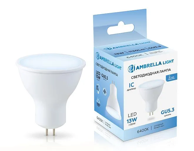Светодиодная лампа MR16 13W 6400K Ambrella light 161306 Светодиодная лампа MR16 13W 6400K Ambrella light 161306