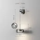 Бра SCOTT WALL Цвет жемчужно-черный + дымчато-серый Lampatron scott-wall-pearl-black 8633-24115