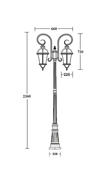 Наземный фонарь Oasis Light 95209LA/18 Gw ROMA L