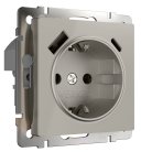 розетка с заземлением, шторками и USB Werkel W1271704 Встраиваемые механизмы дымчатый a069465