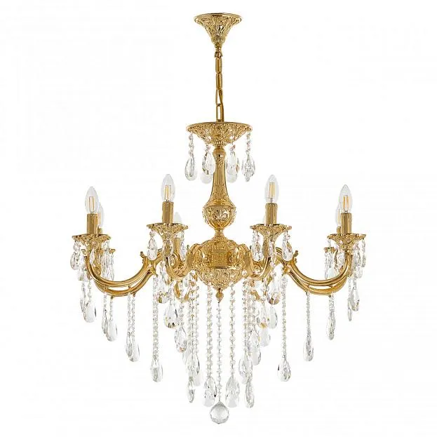 Люстра с хрустальными подвесками Bohemia Ivele Crystal AL78101/8/250 B G