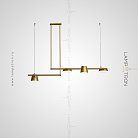 Реечный, рядный светильник TOIVOLA 4 лампы. Цвет золото Lampatron toivola-4lamp-gold 2477-5543