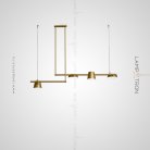 Реечный, рядный светильник TOIVOLA 4 лампы. Цвет золото Lampatron toivola-4lamp-gold 2477-5543