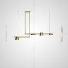 Реечный, рядный светильник TOIVOLA 4 лампы. Цвет золото Lampatron toivola-4lamp-gold 2477-5543