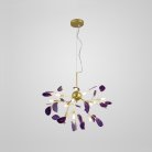 Люстра AGATE 6 12 ламп. Цвет фиолетовый. Lampatron agate-6-violet-12 1065-15377
