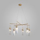 Подвесной светильник со стеклянными плафонами Eurosvet 60163/6 латунь a065757 Gilian