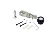 Токопроводящий прямой коннектор с подвесом и кабелем питания Donolux Connector 180 DLR B1 Round Line