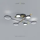 Потолочная люстра MARSA 6 плафонов. Цвет плафонов черный. Lampatron 3138-7746