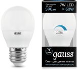 Лампа светодиодная диммируемая Gauss 105102207-D E27 7W 4100K матовая Умные лампы