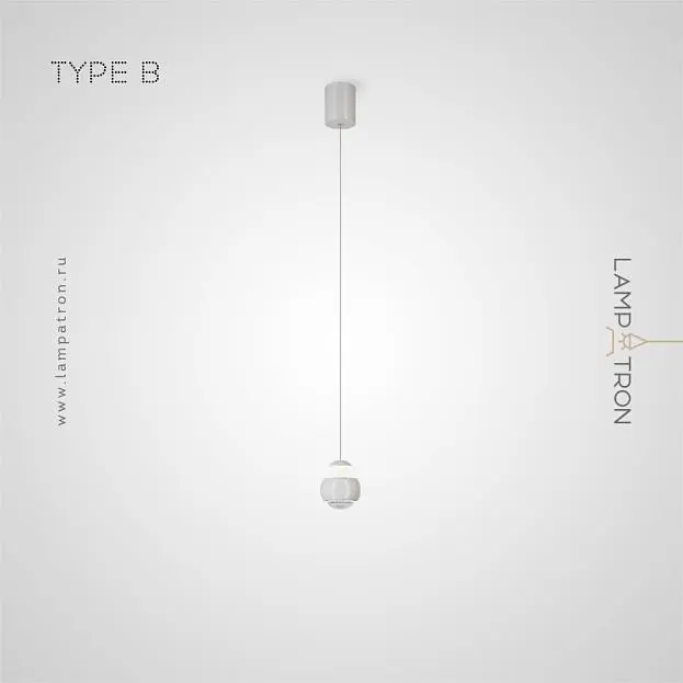Подвесной светильник SYRUS Тип B. Цвет Белый Lampatron 7273-20036 Подвесной светильник SYRUS Тип B. Цвет Белый Lampatron 7273-20036