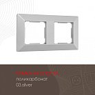 Рамка из поликарбоната на 2 поста Arte Milano 503.03-2.silver am