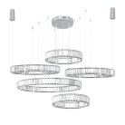 Подвесная светодиодная люстра Loft IT 10135/5 Chrome Crystal ring