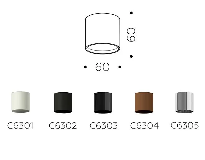 Корпус светильника накладной для насадок D60mm Ambrella light C6302 DIY Spot