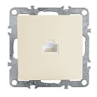 Розетка компьютерная 1-местная STEKKER 39325 RJ-45 (механизм) PST00-9107-02 Эрна, слоновая кость